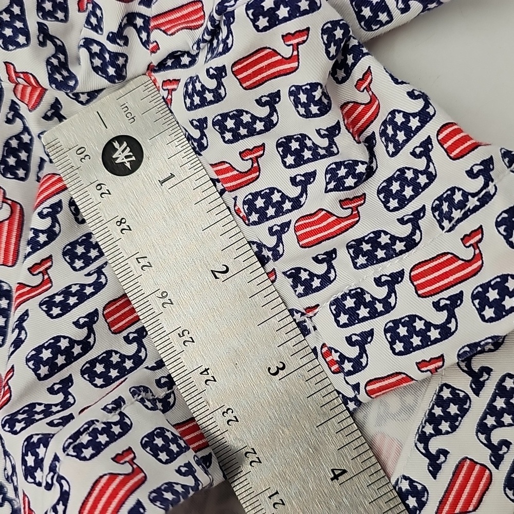 Vineyard Vines Red White Blue Patriotic USA Whale Shorts Stars Stripes Size 2 - Picture 5 of 8